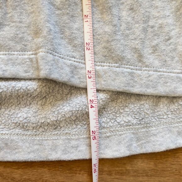 J.Crew Tunic Sweatshirt Size S Heather Gray Wide Button-Collar Cloudspun Fleece - Picture 9 of 12